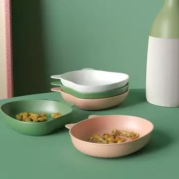 Антикапельная мультяшная настольная вертел-кость тарелка креативная утолщенная тарелка для фруктов в форме динозавра, медведя, кошки пластиковая посуда для закусок