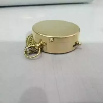 АНТИКВАРНАЯ КОЛЛЕКЦИЯ Прочный плоский карманный компас с цепочкой для морского коллекционирования, походов, лучший подарок, цепочка, отличный антикварный предмет