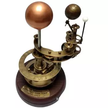 Антикварная латунная планетария Солнечная система Солнце Земля Луна Движение Режим научного исследования