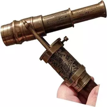 Антикварная латунная трость-телескоп для ходьбы, латунная деревянная палка, складная, скрытая, шпионская M