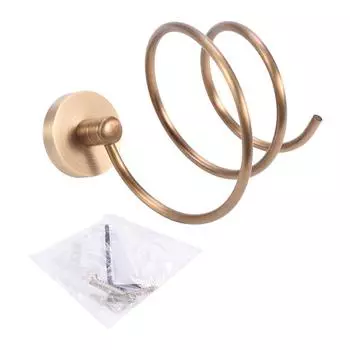 Антикварная настенная полка для хранения фена из цельной латуни, органайзер для ванной комнаты