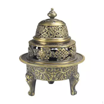 Антикварная подставка для благовоний для украшения стола золотой