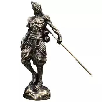 Антикварная ретро бронзовая статуэтка короля обезьян Сунь Укуна, ручная работа, статуя короля обезьян Доу, побеждающая Будду, миниатюрное украшение для автомобиля