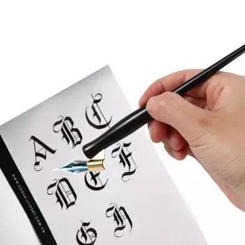 Антикварная ручка для каллиграфии с наклонным наконечником, медная ручка для письма, держатель для перьевых ручек, наброски, надписи серебряный