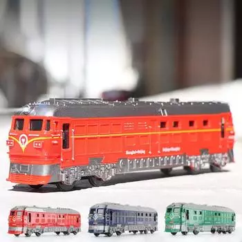 Антикварная зеленая игрушечная модель грузового электропоезда со световыми и звуковыми эффектами