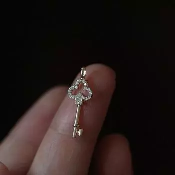 Антикварное ощущение маленького бриллиантового ключа подвесной светильник роскошное французское винтажное ожерелье женское крутое индивидуальное стильное