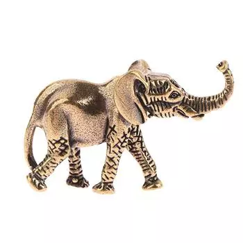 Антикварные бронзовые миниатюрные фигурки слонов, чайные украшения для стола для животных