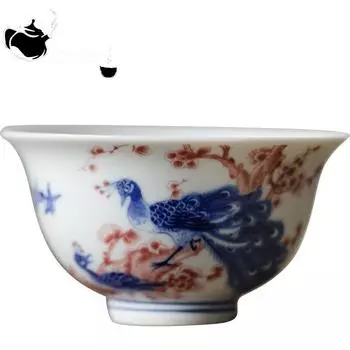 Антикварные чашки для синего и белого чая, большие бытовые чашки, ручные чашки, чайные сервизы кунг-фу, керамические чашки для чая, одинарная чашка Style 2 120ml( 200ml)