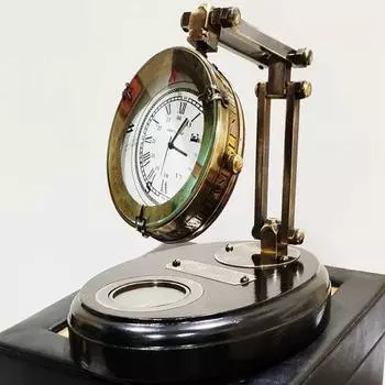 Антикварные часы-компас Spencer, настольные часы в морском стиле, латунные настольные и напольные часы