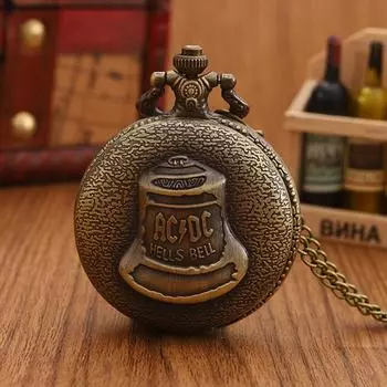 Антикварные карманные часы в стиле стимпанк, бронзовые часы с колокольчиком ада, кварцевые карманные часы, ожерелье, подвеска, часы-брелок-цепочка, идеальный выбор для подарков для мужчин и женщин