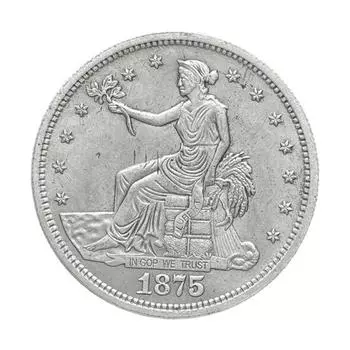 Антикварные коллекционные памятные однодолларовые монеты США Old Morgan Liberty 1875 года выпуска