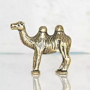 Антикварные латунные фигурки верблюдов, миниатюры, украшения фен-шуй, медные животные со знаком зодиака, настольные украшения, ремесла, гостиная