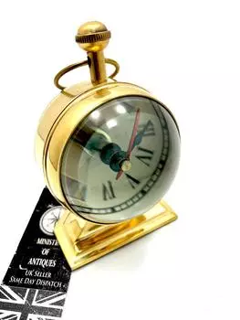 Антикварные морские часы в морском стиле, персонализированные настольные аналоговые часы, офисные настольные декоративные часы, винтажные дизайнерские часы из цельной латуни