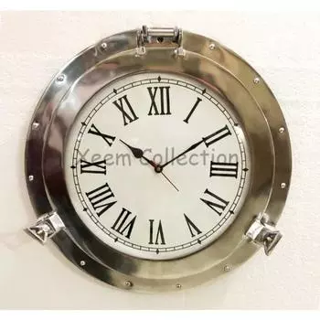 Антикварные морские латунные часы в иллюминаторе корабля 17 дюймов морские настенные часы домашние декоративные