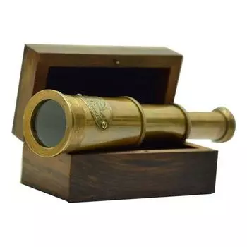 Антикварный 6-дюймовый телескоп античного цвета с деревянной коробкой подарочный предмет на заказ доступен