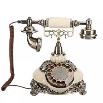 Антикварный бронзовый стационарный телефон с вращающимся циферблатом, настольный звонок для домашнего офиса, отеля
