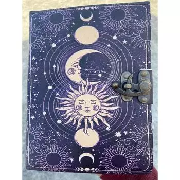 Антикварный кожаный журнал ручной работы. Винтажный антикварный альбом для рисования с краями Deckle Edge. 7 x 5 in