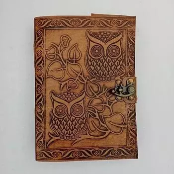 Антикварный кожаный журнал ручной работы. Винтажный антикварный альбом для рисования с краями Deckle Edge. 7 x 5 in коричневый