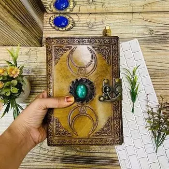 Антикварный кожаный журнал ручной работы. Винтажный антикварный альбом для рисования с краями Deckle Edge. 7 x 5 in коричневый