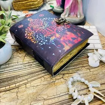 Антикварный кожаный журнал ручной работы, винтажный антикварный альбом для рисования с краями, подарок 7 x 5 in