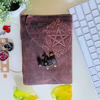 Антикварный кожаный журнал ручной работы, винтажный антикварный альбом для рисования с краями, подарок 7 x 5 in коричневый