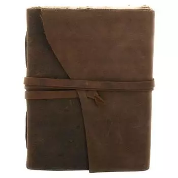 Антикварный кожаный журнал ручной работы, винтажный антикварный альбом для рисования с краями, подарок 7 x 5 in коричневый