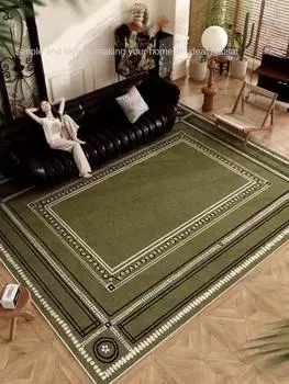 Антикварный круглый бархатный ковер для гостиной, диван, журнальный столик, нескользящая и грязезащитная подушка, мягкий ковер для домашнего декора 400mm x 600mm