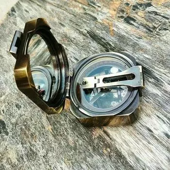 Антикварный латунный компас BRUNTON COMPASS, винтажный геодезический морской компас, подарок