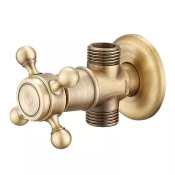 Антикварный латунный треугольный клапан для управления водой, водопроводный кран для ванной комнаты, 1/2*1/2 латунные угловые клапаны, YT-5182