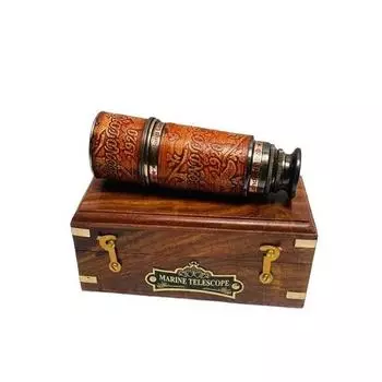 Телескоп в викторианском стиле из латуни в Лондоне 1917 года, подарочная деревянная коробка ручной работы