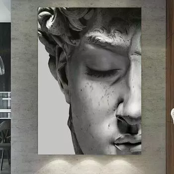 Антикварный постер с изображением Бога на холсте, дом художника, декоративная печатная настенная живопись, гостиная, безрамная 20*40cm No Frame