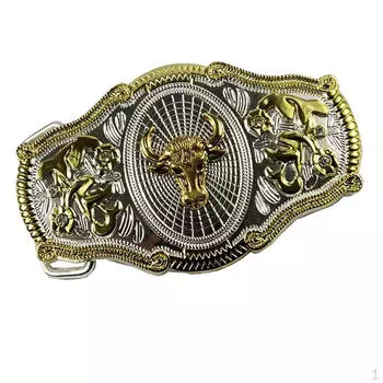 Антикварный ремень с пряжкой, мужской золотой сплав, металлический западный ковбойский мотоциклист