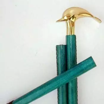 Антикварный стиль Викторианский Винтажный Дизайнерская Латунная Ручка Трость Деревянная Трость M