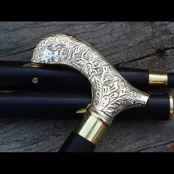 Антикварный стиль викторианская трость деревянная трость винтажная ручка твердая