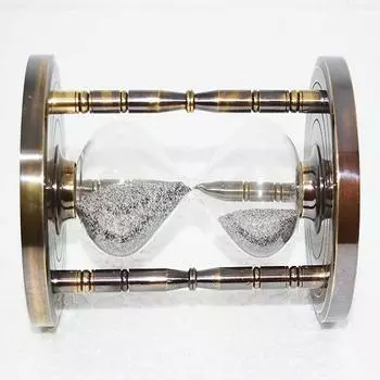 Антикварный таймер Винтаж 5 минут Песочные часы Морские Песочные часы Серебро