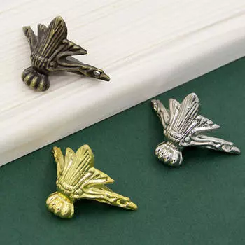 Антикварный угловой кронштейн для ювелирного сундука, деревянная шкатулка, декоративные ножки, протектор для углов мебели, защитная фурнитура для шкафа One Size серебряный