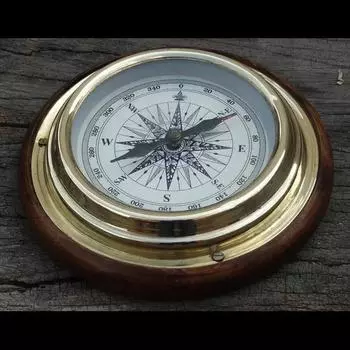 Антикварный увеличительный/навигационный/магнитный 6-дюймовый парусный корабль/лодка настольный компас подарок на годовщину