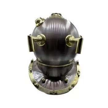 Антикварный водолазный шлем коричневого цвета