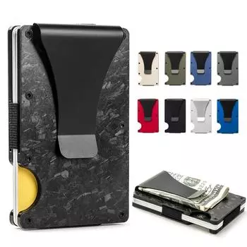 Антимагнитный держатель кредитных карт, тонкий металлический чехол для кошелька с Rfid, для путешествий, бизнеса, денег, блокирующий портативный чехол для удостоверения личности, мужской алюминиевый держатель для карт, красный