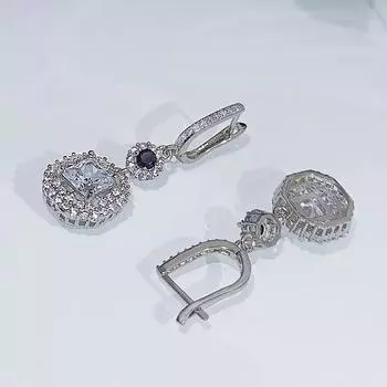 Anting-Anting Kancing Perak Murni 925 Mewah untuk Wanita, Perhiasan Mode Temperamen Prances, Pernikahan Feminino Brincos SILVER