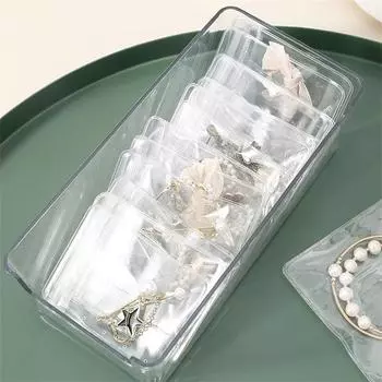 Антиокислительная водонепроницаемая и влагостойкая сумка для хранения 20 шт. Прозрачная герметичная шкатулка для ювелирных изделий с окошком 4*6cm