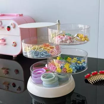 Антиокислительный мини-полезный водонепроницаемый вращающийся браслет, коробка для хранения сережек, футляр для сережек Four Layer