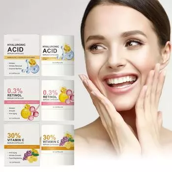 Антиоксидантные капсулы для лица, чтобы улучшить тусклую кожу, подтянуть и улучшить контуры лица.60 мл One Size