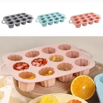 Антипригарная форма для выпечки, силиконовая форма для кексов, прочная форма для выпечки кексов