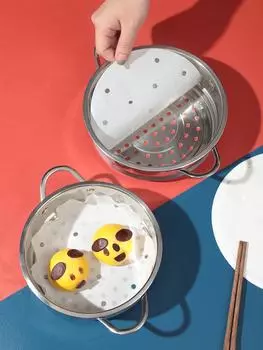 Антипригарная силиконовая бумага для пароварки для булочек на пару и противня для барбекю