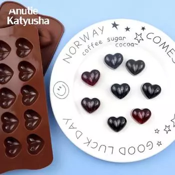 Антипригарная силиконовая силиконовая форма для шоколадной помадки в форме сердца в форме сердца, форма для кубиков льда, инструменты для выпечки