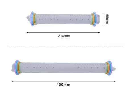 Антипригарная скалка, силиконовая помадка, тиснение, весы для помадки, регулируемый валик для теста для торта S