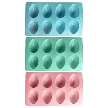 Антипригарная термостойкая форма для самостоятельного изготовления трехмерных 8 сеток в форме пасхального яйца, силиконовая форма для торта, кухонные принадлежности зелёный