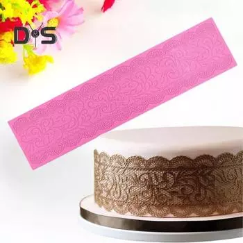 Антипригарная термостойкая силиконовая форма, многофункциональная форма с цветочным узором, прочная форма для торта из помадки, принадлежности для хлебобулочных изделий розовый