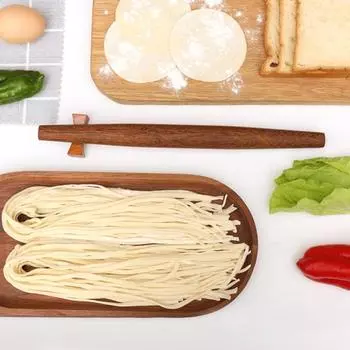 Антипригарное деревянное тесто для валика, натуральный материал, инструменты для выпечки, скалка для лапши из цельного дерева 25cm
